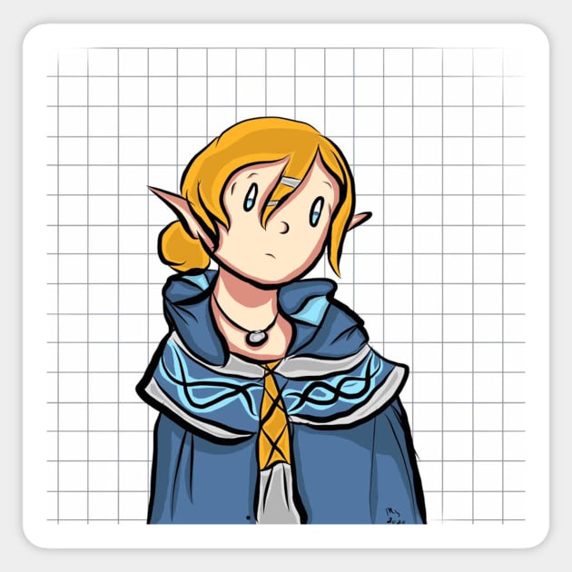 Dungeons and Dragons Character design with grid background Sticker by Thedisc0panda